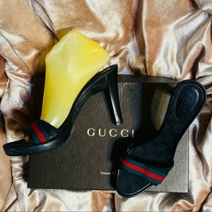 Authentic Gucci heels pumps mules Sandals shoes slip in